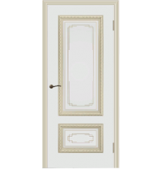 Дверь деревянная межкомнатная Дуэт-R Белая Пат B2 ДГ